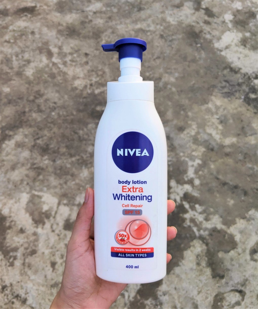 suppe tilbehør Masaccio Nivea Extra Whitening Cell Repair Body Lotion SPF 15 Review - Glow With  Nishi